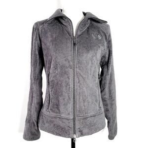 The North Face Women’s Floppy Collar Zip Up Fleece Jacket Dark Grey Size SP